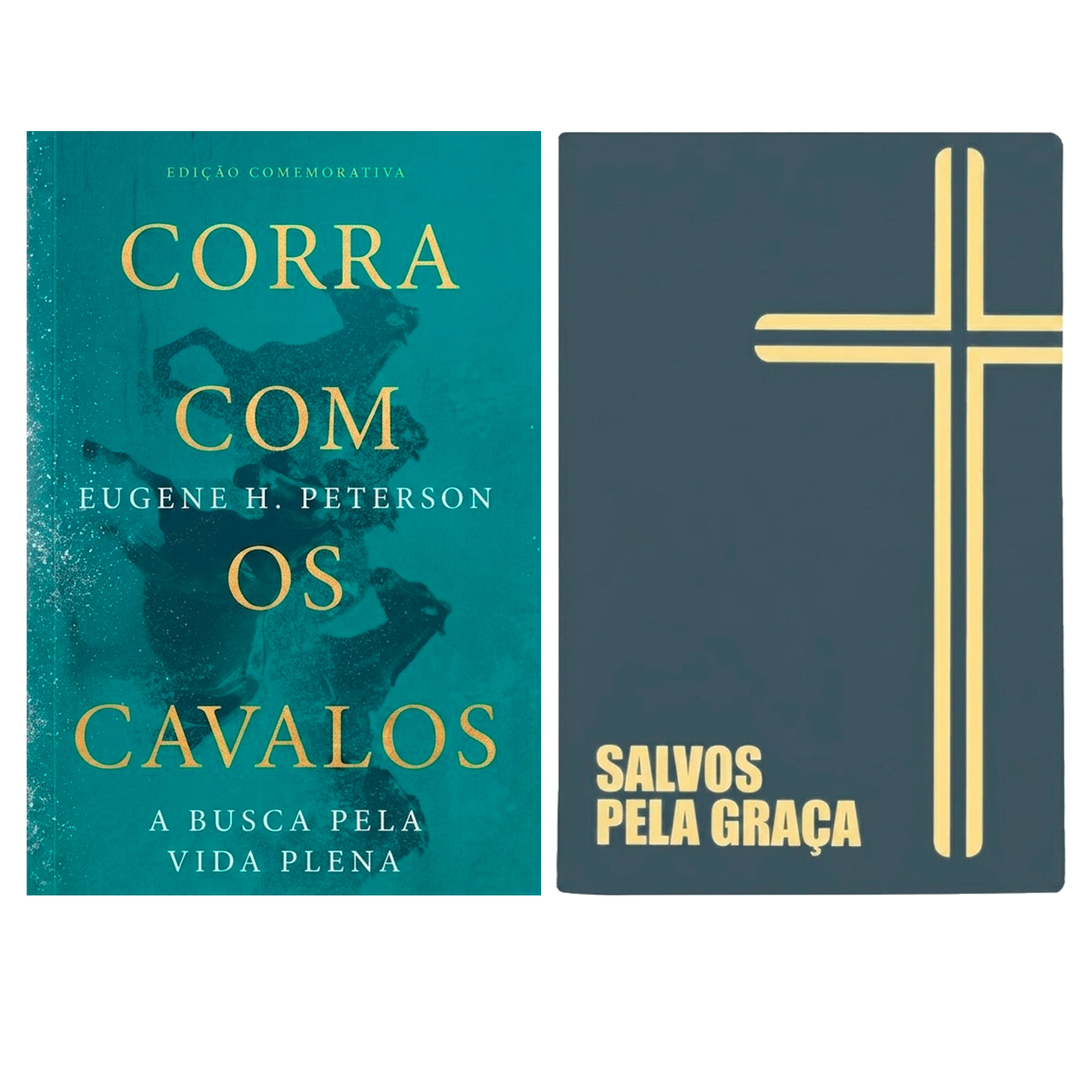Kit Corra Com Os Cavalos | Eugene H. Peterson | Edição Comemorativa + Bíblia Sagrada Cruz | NVI | Capa Brochura Verde