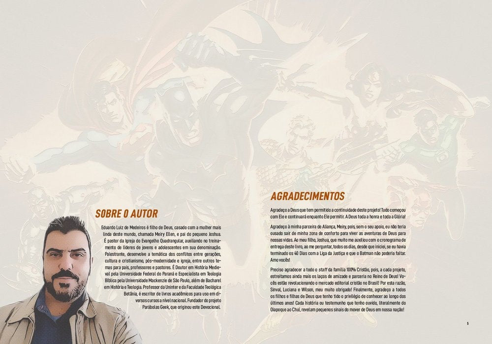 Capa de Devocional 40 Dias com a Liga da Justiça — item do Kit Devocional 40 Dias em Gotham | Eduardo Medeiros + Devocional 40 Dias com a Liga da Justiça · foto 2