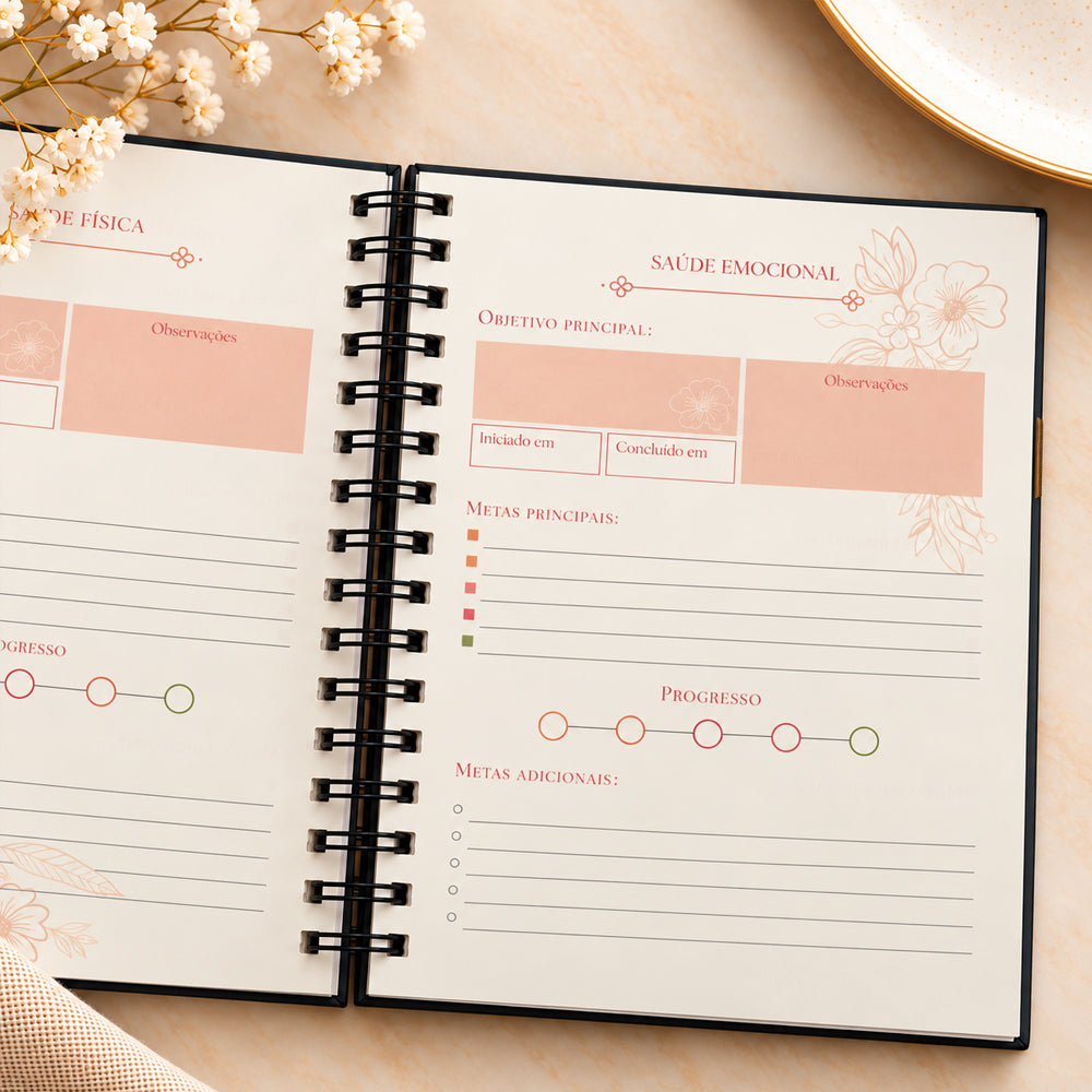 Capa de Planner Contando os Meus Dias | Capa Preta Lírio do Vale — item do Kit Devocional Moldadas | 365 Dias com as Mulheres da Bíblia | Rute Salviano + Planner Contando os Meus Dias | Capa Preta Lírio do Vale · foto 6