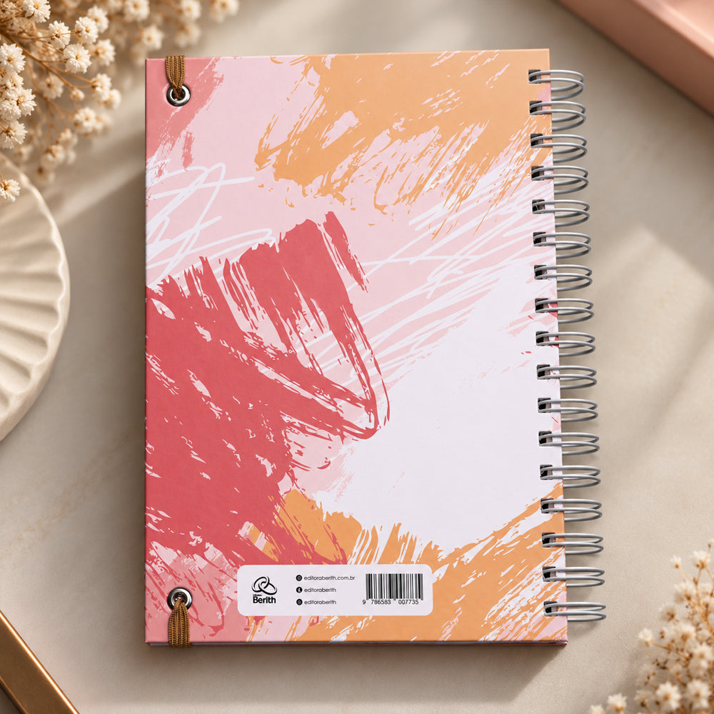 Capa de Planner Contando os Meus Dias | Capa Pinceladas Pêssego — item do Kit Devocional Moldadas | 365 Dias com as Mulheres da Bíblia | Rute Salviano + Planner Contando os Meus Dias | Capa Pinceladas Pêssego · foto 10