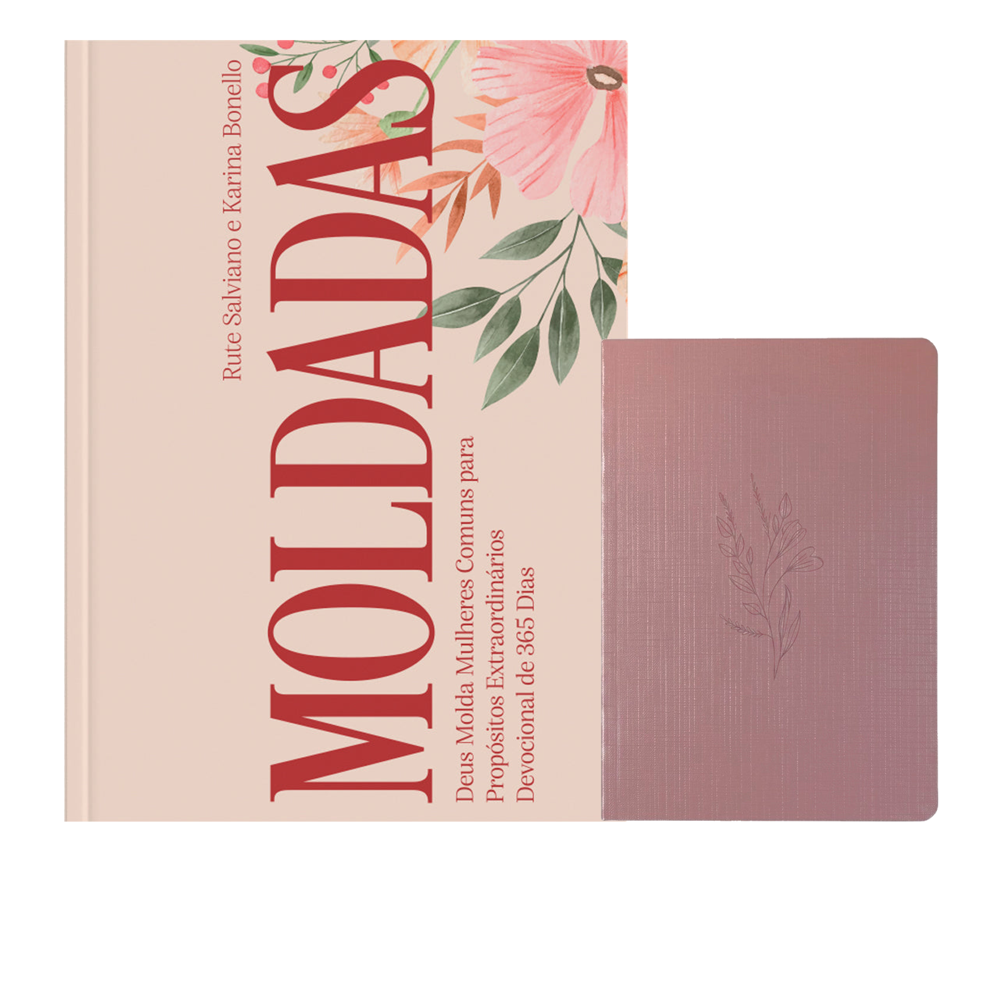 Kit Devocional Moldadas | 365 Dias com as Mulheres da Bíblia | Rute Salviano e Karina Bonello + Grátis Bloco de Anotações Flor Minimalista