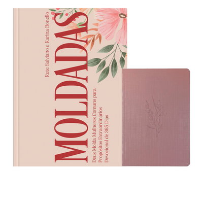 Kit Devocional Moldadas | 365 Dias com as Mulheres da Bíblia | Rute Salviano e Karina Bonello + Grátis Bloco de Anotações Flor Minimalista