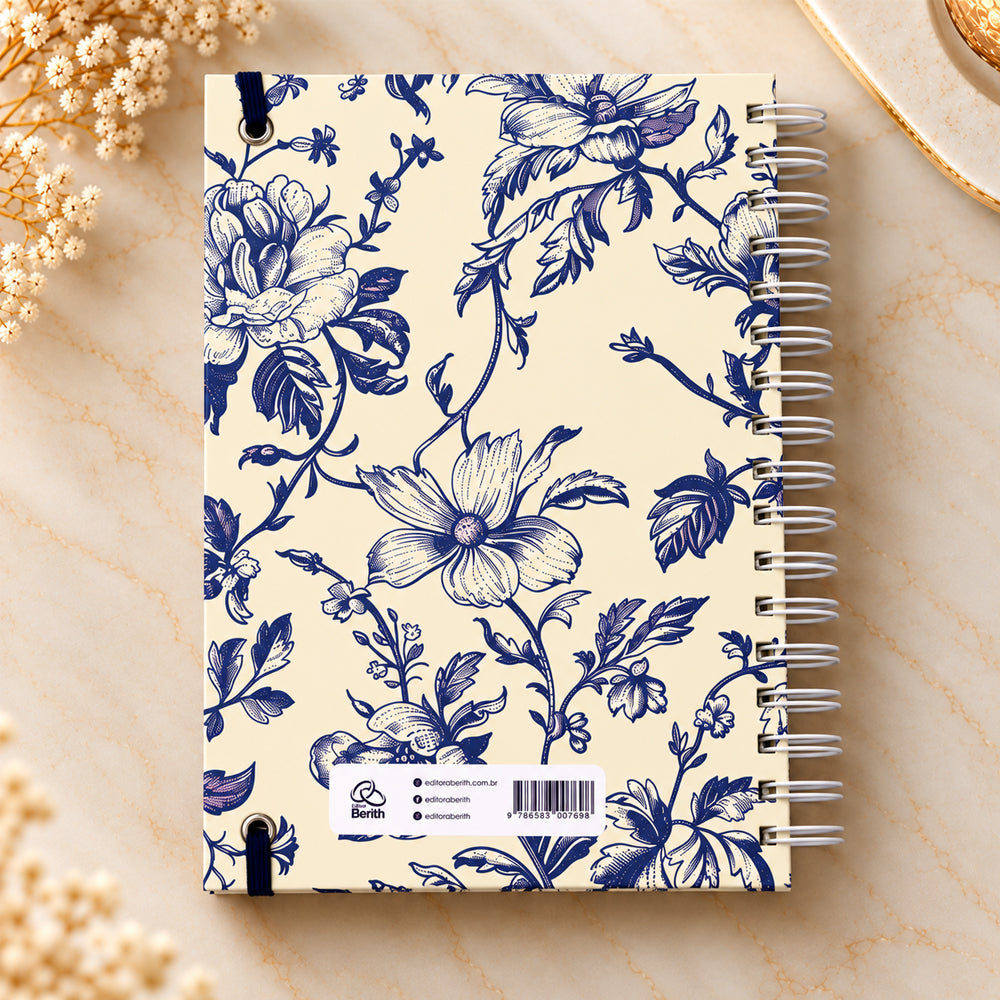 Capa de Planner Contando os Meus Dias | Capa Floral Azul — item do Kit Devocional Moldadas | 365 Dias com as Mulheres da Bíblia | Rute Salviano e Karina Bonello + Planner Contando os Meus Dias | Capa Floral Azul · foto 10
