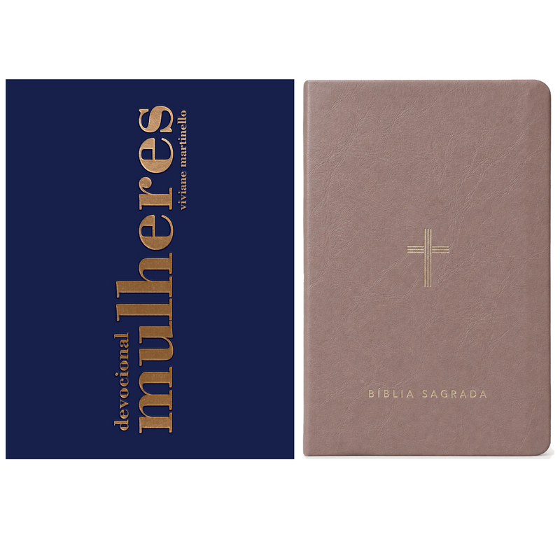 Kit Devocional Mulheres 2027 | Viviane Martinello + Bíblia Slim NVT | Poder da Cruz | Capa Luxo Fendi