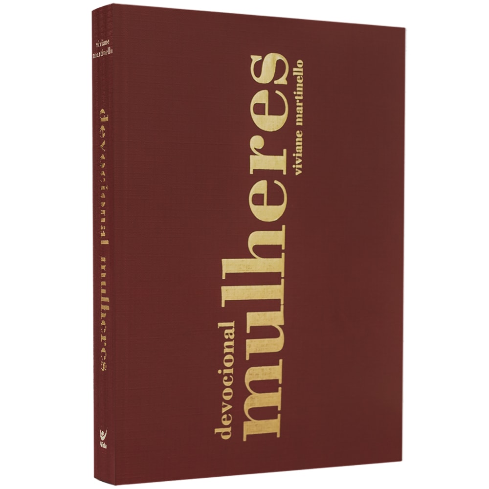 Capa de Devocional Mulheres | 365 Dias | Viviane Martinello — item do Kit Devocional Mulheres | 365 Dias | Viviane Martinello + Bíblia Slim Filament | NVT | Letra Grande | Capa Couro Sintético Marrom