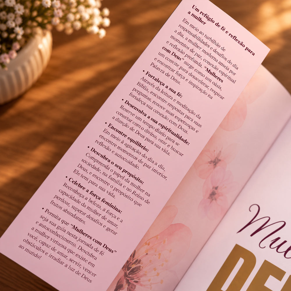 Capa de Devocional Mulheres Com Deus | 365 Dias de Fé — item do Kit Devocional Mulheres Com Deus | 365 Dias de Fé + Mulheres Improváveis | Viviane Martinello + A Força de Uma Mulher | Lauren Crews · foto 5