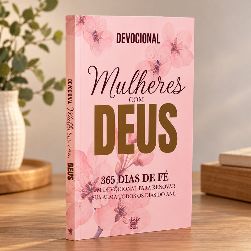Capa de Devocional Mulheres Com Deus | 365 Dias de Fé — item do Kit Devocional Mulheres Com Deus | 365 Dias de Fé + Mulheres Improváveis | Viviane Martinello + A Força de Uma Mulher | Lauren Crews · foto 2