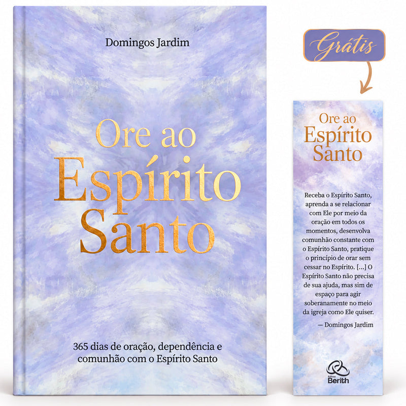 Capa de Devocional Ore ao Espírito Santo | Domingos Jardim — item do Kit Devocional Ore ao Espírito Santo | Domingos Jardim + Chaveiro Articulado 3D | Jesus