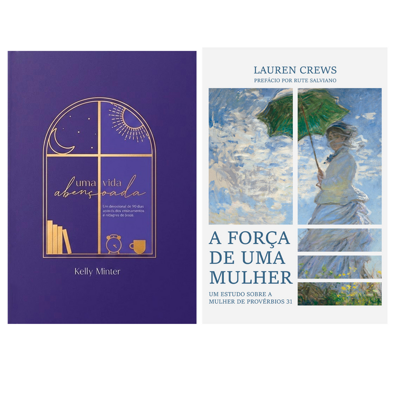 Kit Devocional Uma Vida Abençoada | Kelly Minter + A Força de Uma Mulher | Lauren Crews