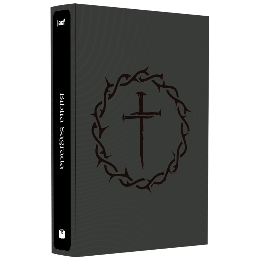 Capa de Bíblia Sagrada Cruz | ACF | Letra Normal | Capa Brochura — item do Kit Dia dos Pais - Bíblia Sagrada Cruz | ACF | Letra Normal | Capa Brochura + Corra Com Os Cavalos | Eugene H. Peterson | Edição Comemorativa