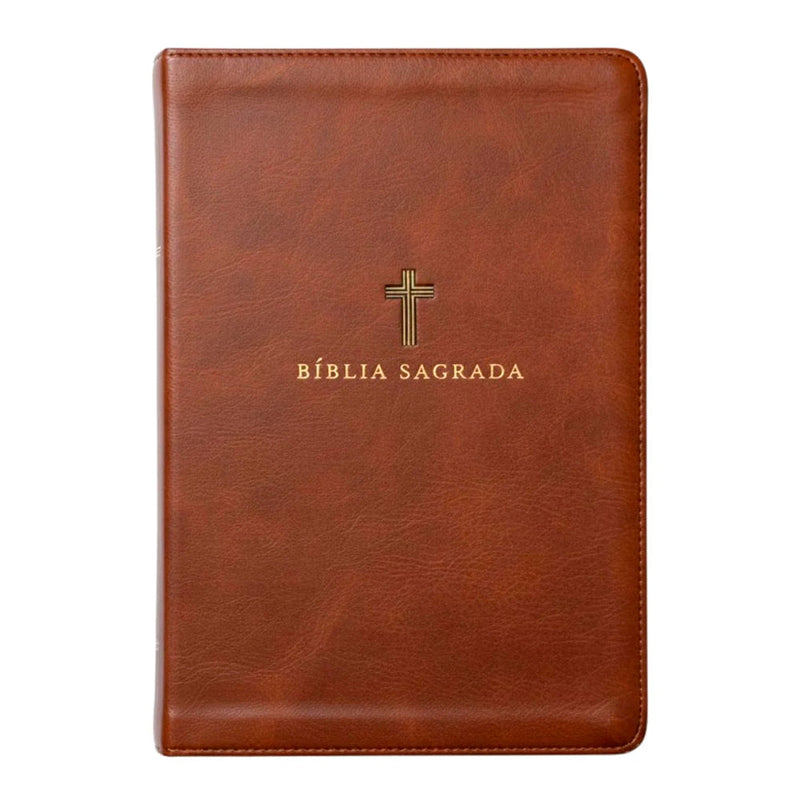 Capa de Bíblia Sagrada | NVI | Leitura Perfeita | Couro Soft Marrom | Com Índice — item do Kit Dia dos Pais | Bíblia Sagrada | NVI | Leitura Perfeita | Couro Soft Marrom | Com Índice + Devocional As Promessas de Deus | Carlito Paes