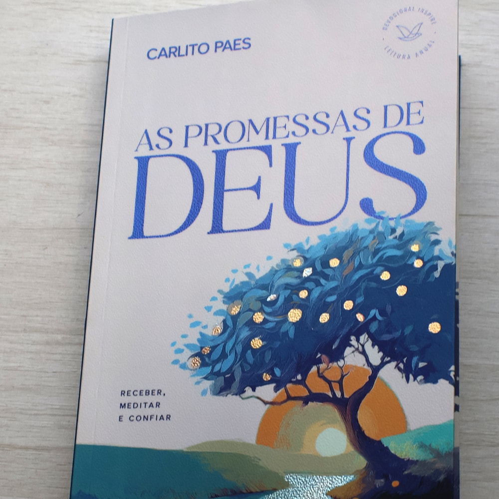 Capa de Devocional As Promessas de Deus  | Carlito Paes — item do Kit Dia dos Pais | Bíblia Sagrada | NVI | Leitura Perfeita | Couro Soft Marrom | Com Índice + Devocional As Promessas de Deus | Carlito Paes · foto 2