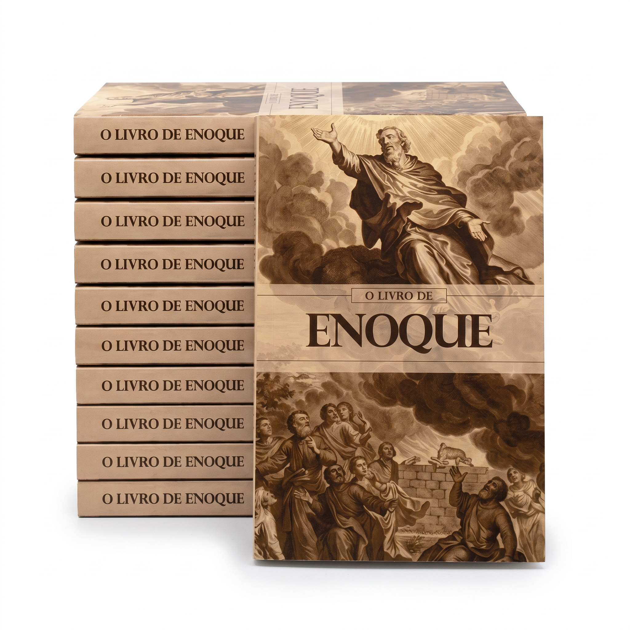 Kit 10 unidades O Livro de Enoque - pilha com exemplar de frente