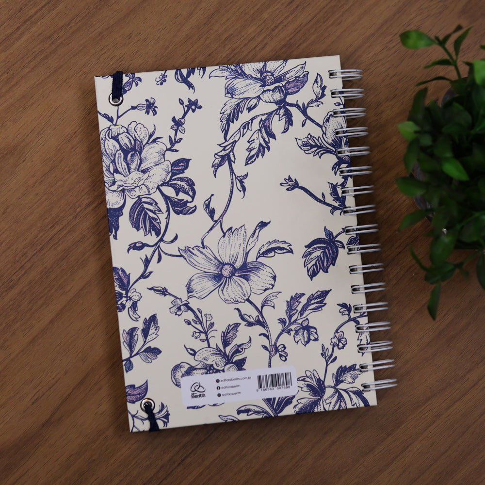 Capa de Planner Contando os Meus Dias | Capa Floral Azul — item do Kit Planner Contando os Meus Dias | Capa Floral Azul + A Força de Uma Mulher | Lauren Crews · foto 10