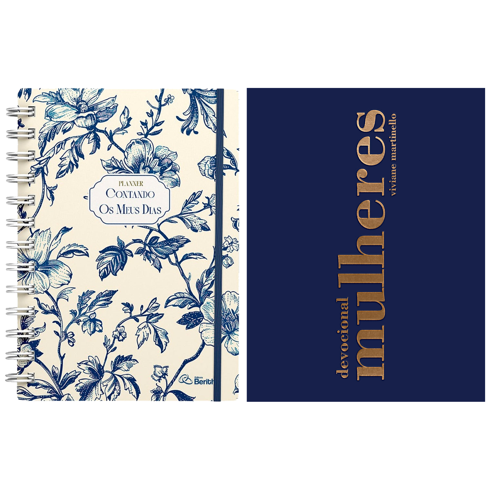 Kit Planner Contando os Meus Dias | Capa Floral Clássica + Devocional Mulheres 2027 | Viviane Martinello