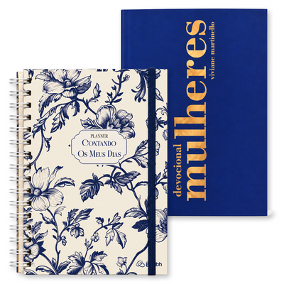 Kit Planner Contando os Meus Dias | Capa Floral Clássica + Devocional Mulheres 2027 | Viviane Martinello