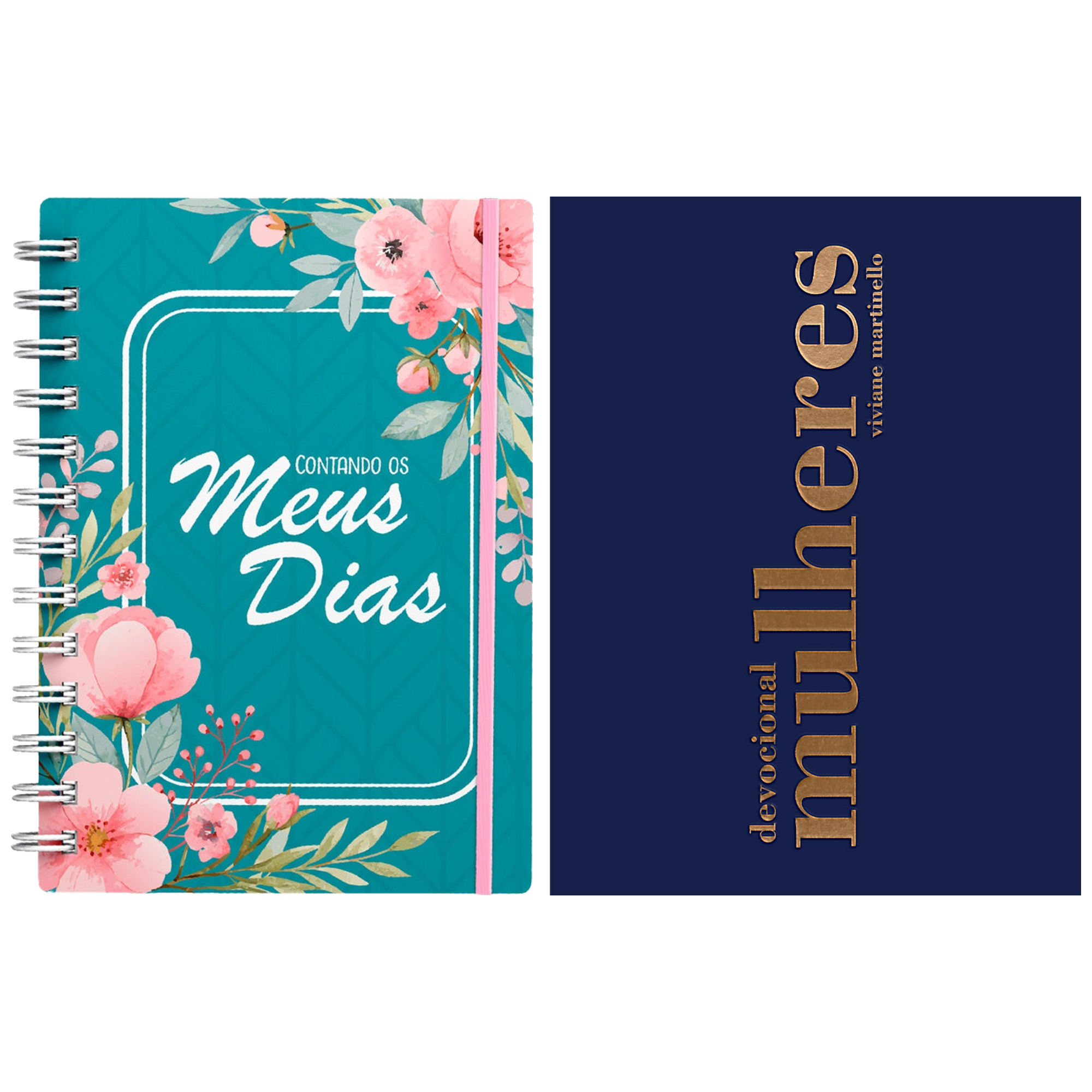 Kit Planner Contando os Meus Dias | Capa Floral Verde + Devocional Mulheres 2027 | Viviane Martinello