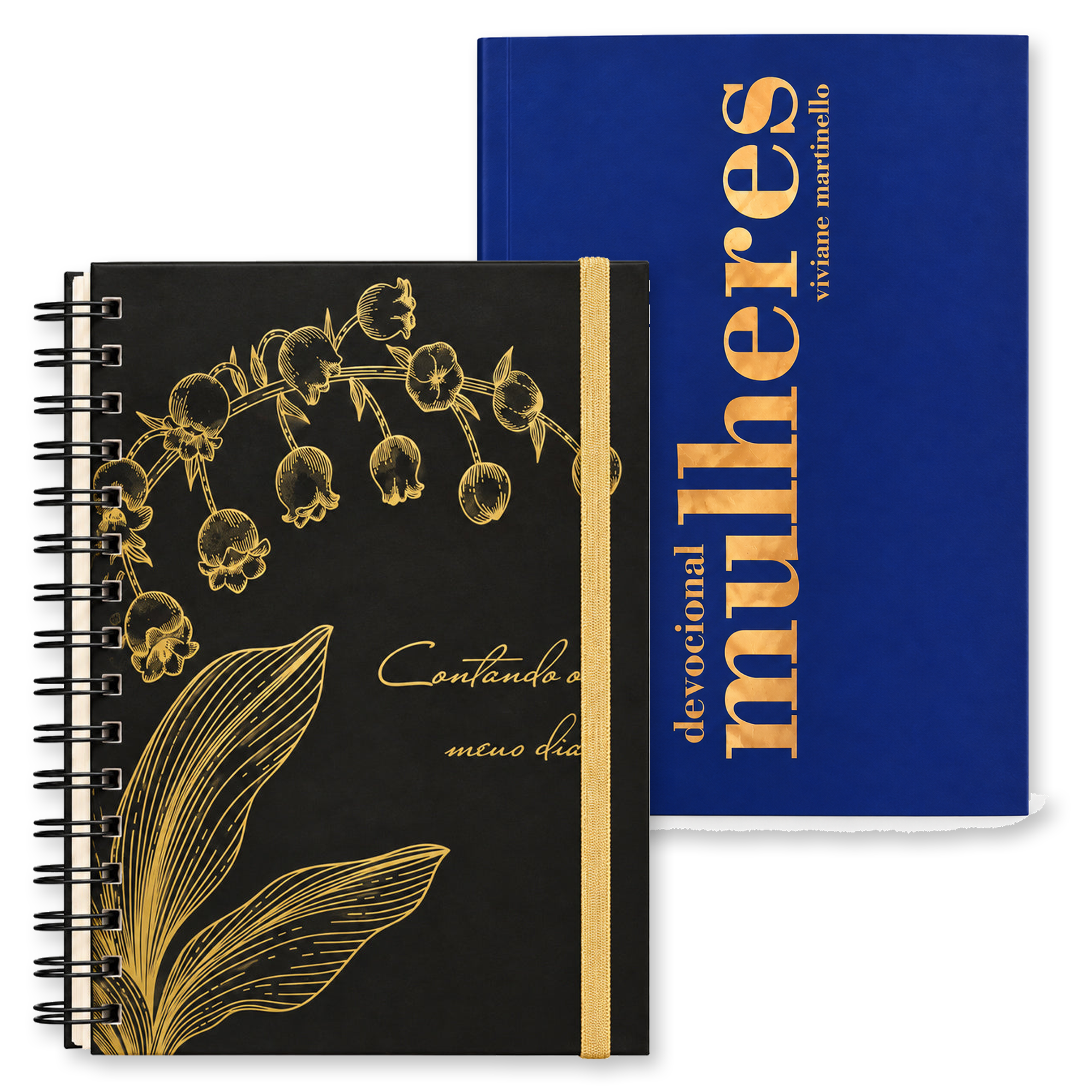Kit Planner Contando os Meus Dias | Capa Preta Lírio do Vale + Devocional Mulheres 2027 | Viviane Martinello