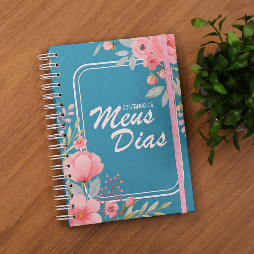 Capa de Planner Contando os Meus Dias | Capa Verde Floral — item do Kit Planner Contando os Meus Dias | Capa Verde Floral + Mulheres Improváveis | Viviane Martinello · foto 3
