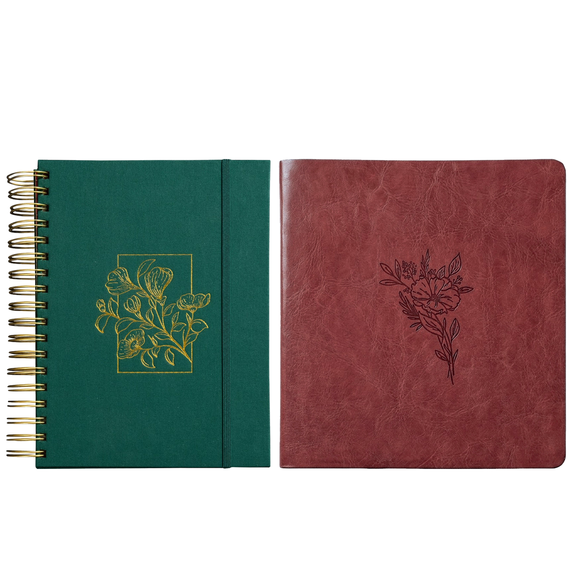 Kit Planner Meu Plano Perfeito | Capa Dura Com Tecido Verde + Bíblia Sagrada Essência Leia e Anote | NVI | Capa Luxo Marrom