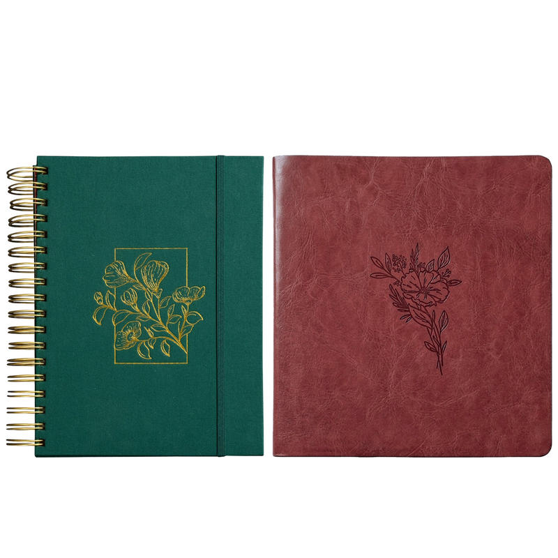 Kit Planner Meu Plano Perfeito | Capa Dura Com Tecido Verde + Bíblia Sagrada Essência Leia e Anote | NVI | Capa Luxo Marrom