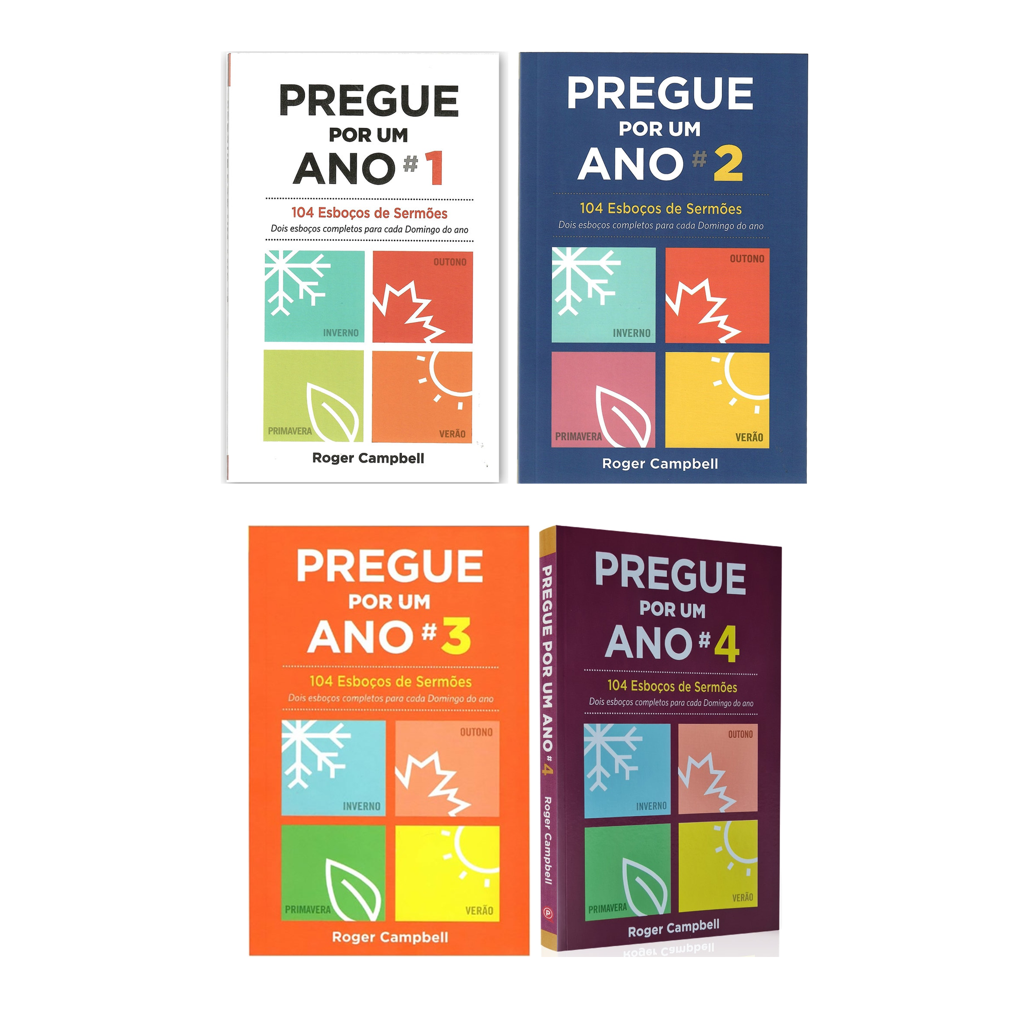 Kit Pregue Por Um Ano 1 + 2 + 3 + 4 | Roger Campbell