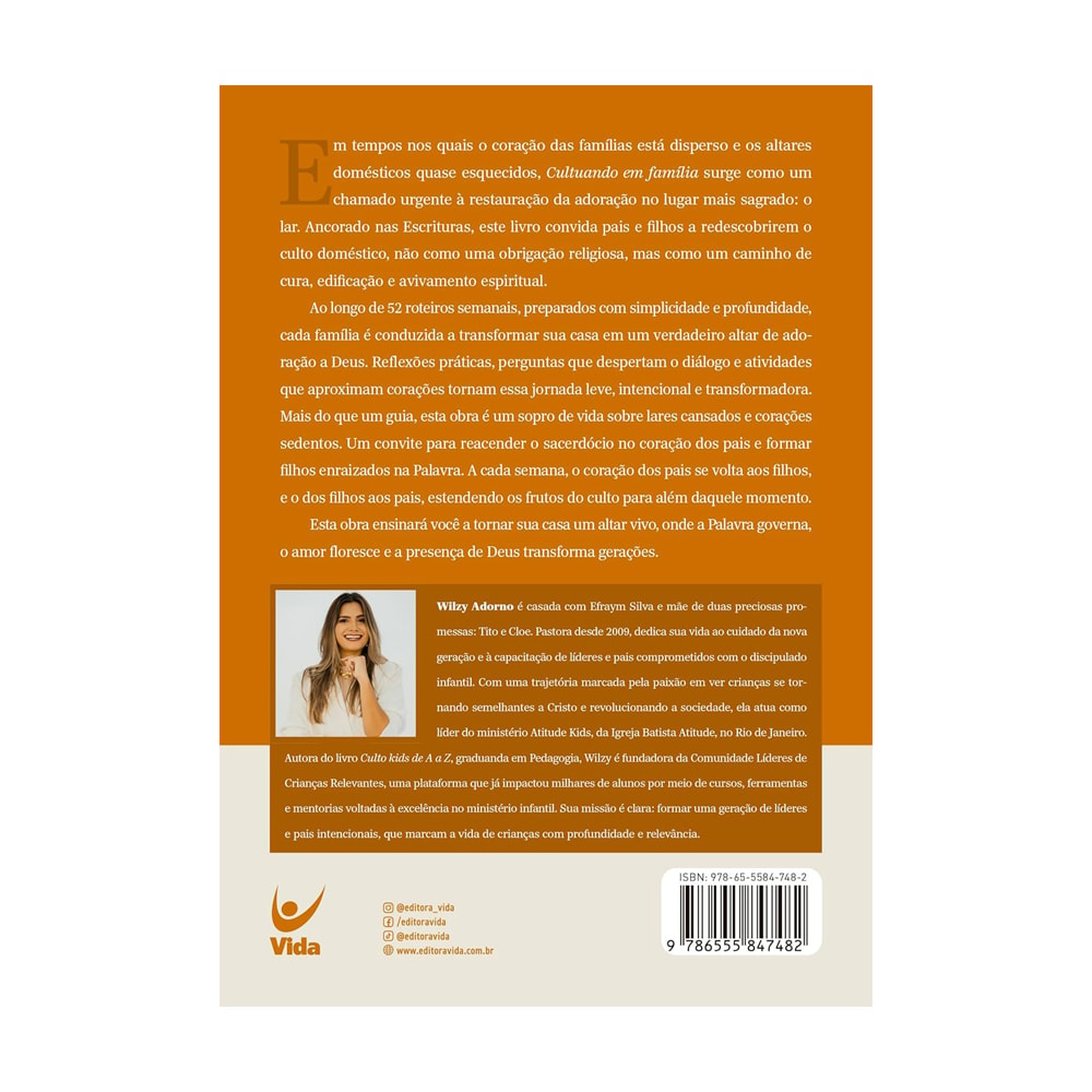 Capa de Cultuando em Família | Wilzy Adorno — item do Kit Resgate Seu Filho das Telas | Cassiana Modolo Tardivo + Cultuando em Família | Wilzy Adorno + O Poder dos Pais Que Oram | Ana Laura Almeida + Discipulado Começa em Casa | Ricardo Firagi · foto 2