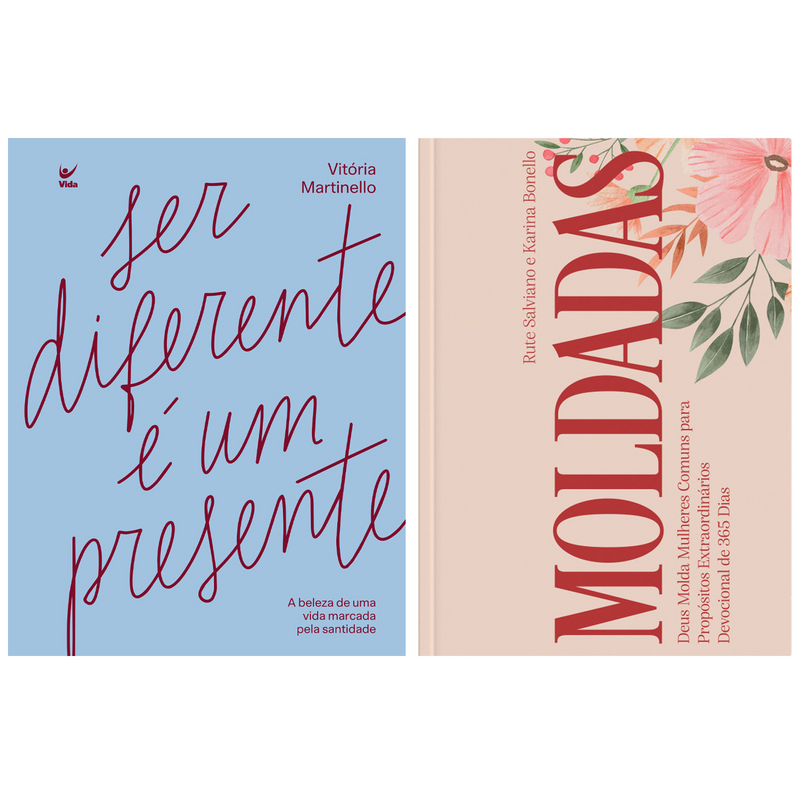 Kit Ser Diferente é Um Presente | Vitória Martinello + Devocional Moldadas | 365 Dias com as Mulheres da Bíblia | Rute Salviano