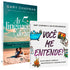 Kit Transformação a Dois, 2 livros de Gary Chapman, capas brancas com ilustrações sobre amor e relacionamentos. — Plenitude