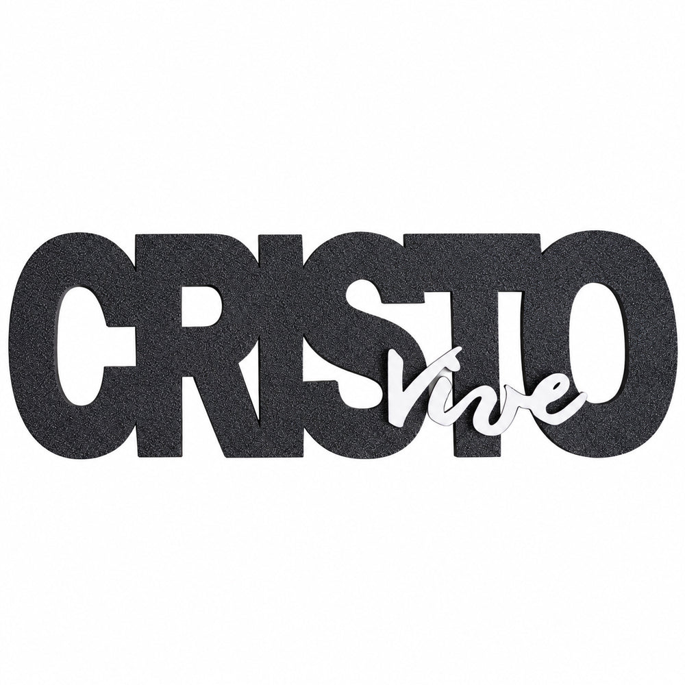 Letreiro Decorativo  3D | Cristo Vive Preto