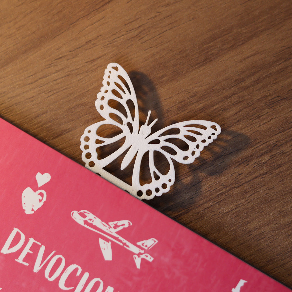 Marca Página 3D | Borboleta Branca