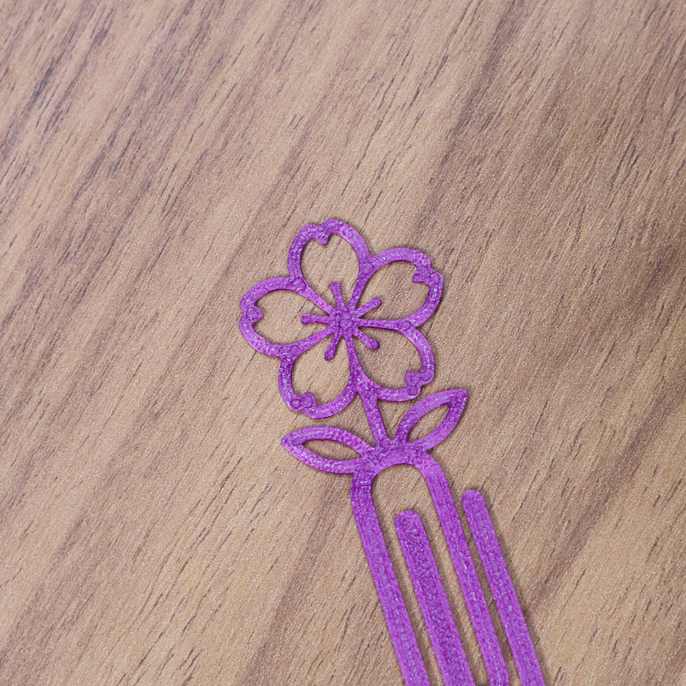 Marca Página 3D | Flor Cerejeira Lilás