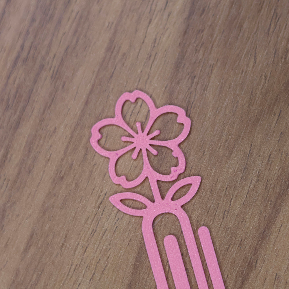Marca Página 3D | Flor Cerejeira Rosa