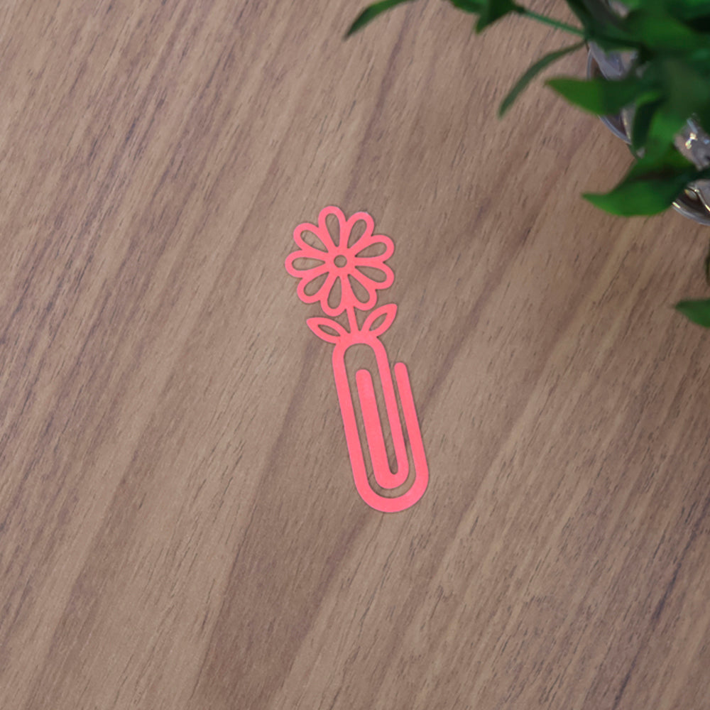Marca Página 3D | Flor Margarida Rosa Coral