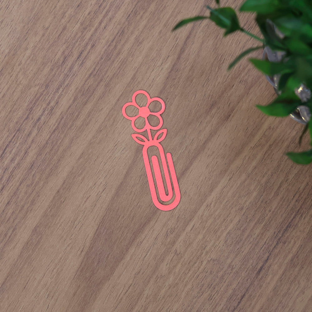 Marca Página 3D | Flor Rosa Coral
