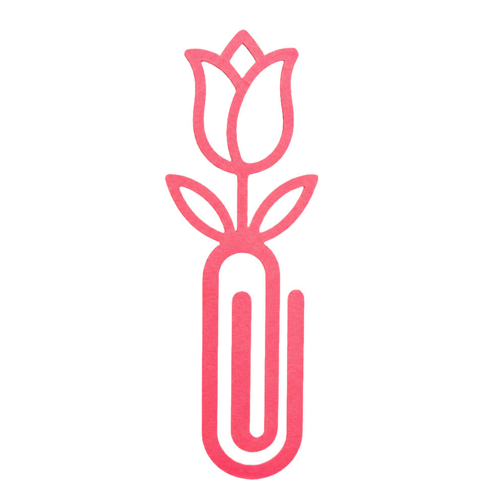 Marca Página 3D | Flor Tulipa Rosa Coral
