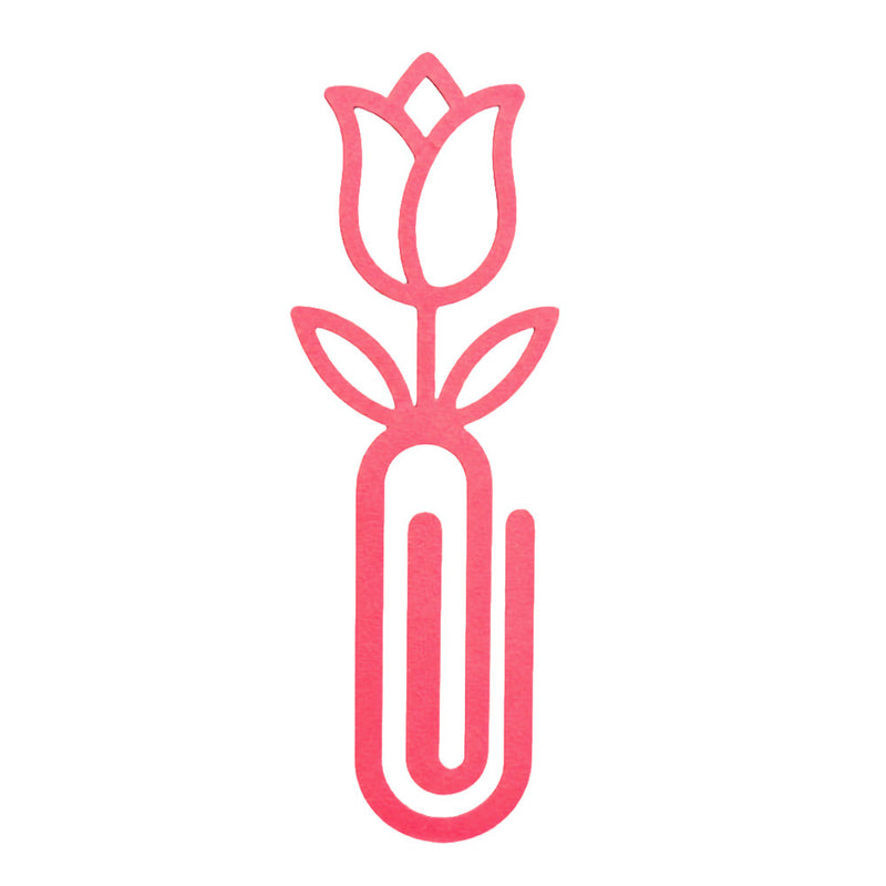 Marca Página 3D | Flor Tulipa Rosa Coral