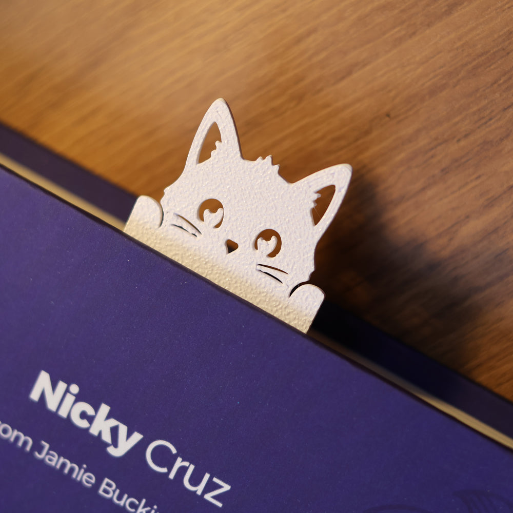 Marca Página 3D | Gato Branco