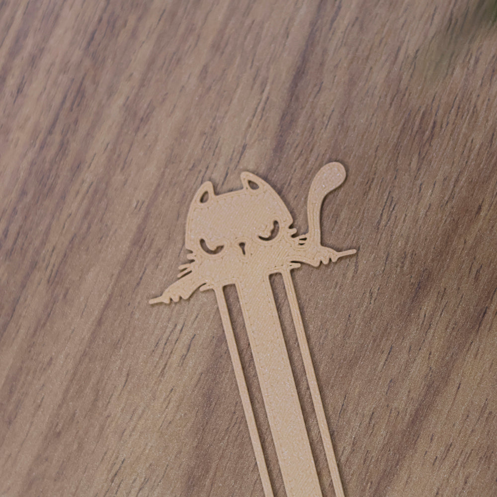 Marca Página 3D | Gato Floco Bege