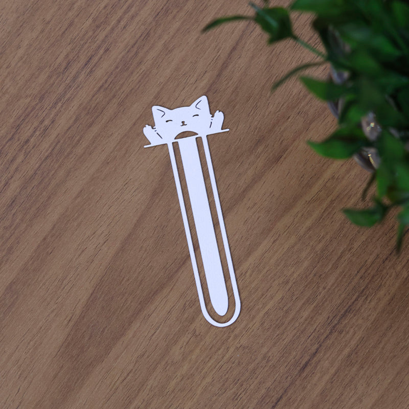 Marca Página 3D | Gato Fofura Branco
