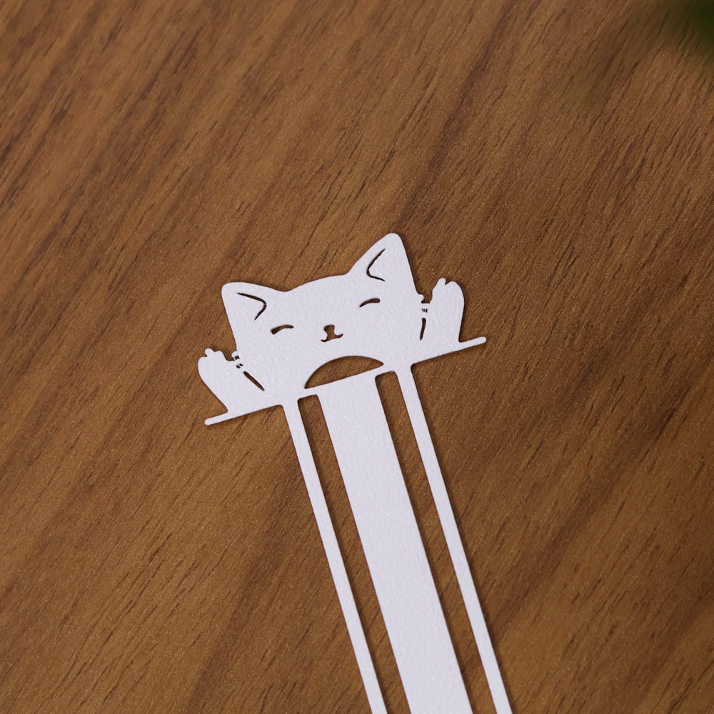 Marca Página 3D | Gato Fofura Branco