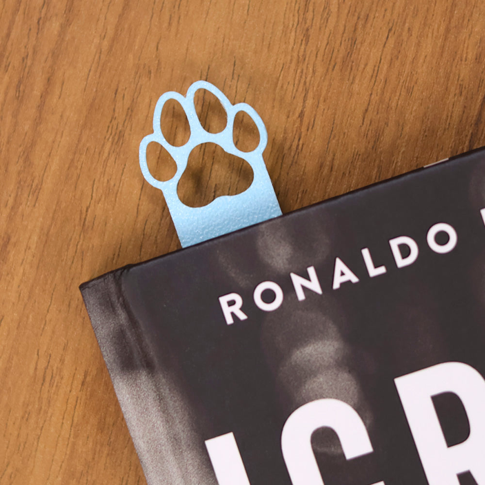 Marca Página 3D | Patinha Canina Média Azul