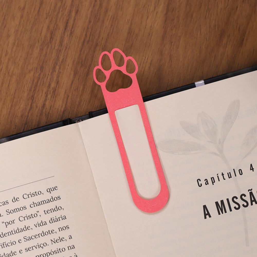 Marca Página 3D | Patinha Canina Média Rosa Coral