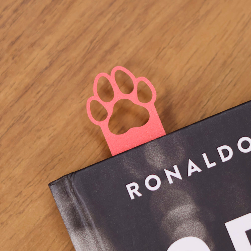 Marca Página 3D | Patinha Canina Média Rosa Coral