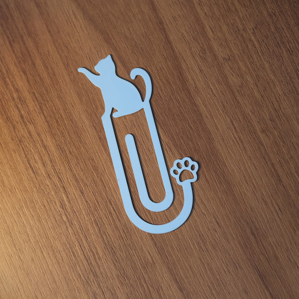 Marca Página 3D | Perfil Gato Azul