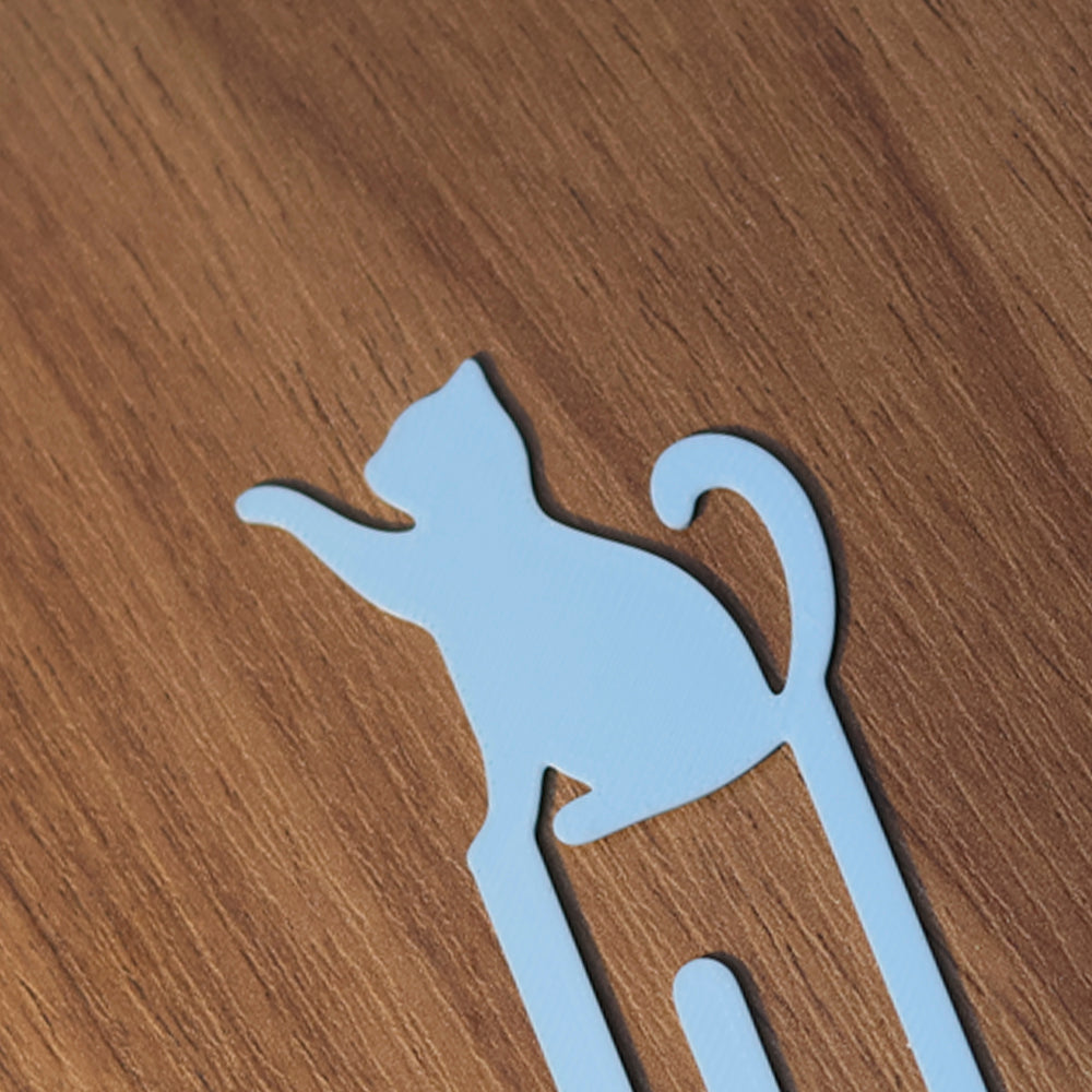 Marca Página 3D | Perfil Gato Azul