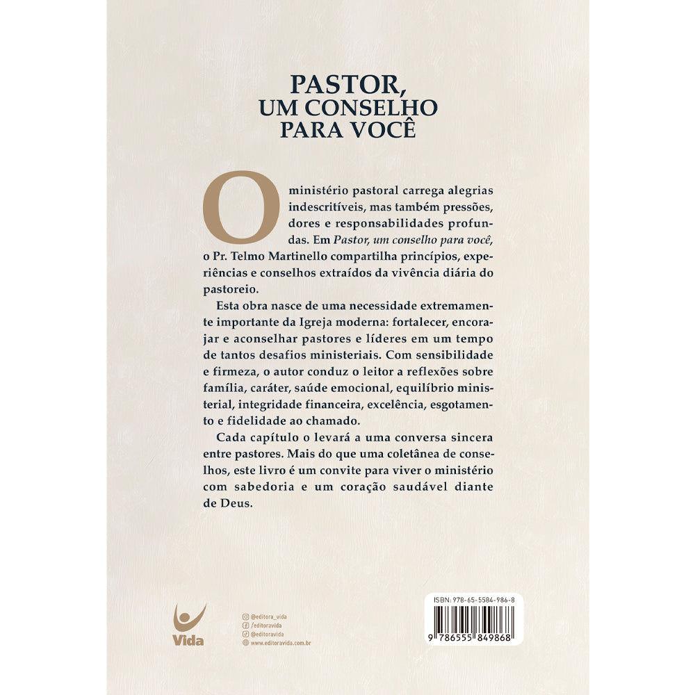 Pastor Um Conselho Para Você | Telmo Martinello