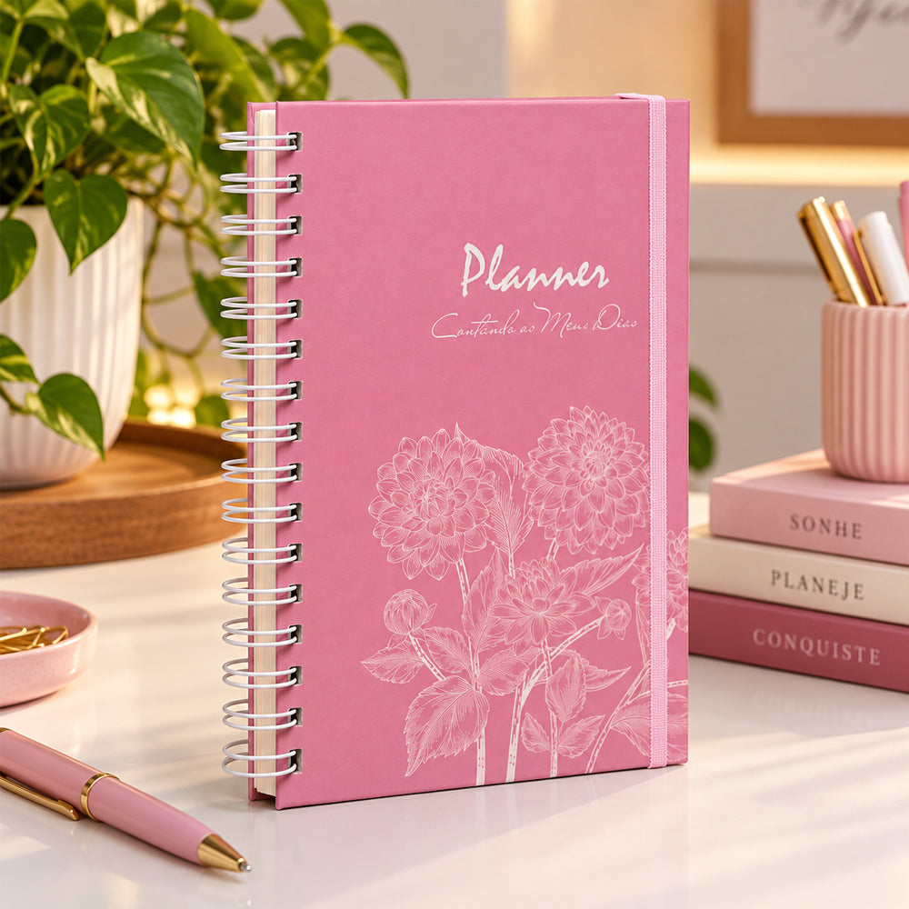 Planner Contando os Meus Dias | Capa Dálias