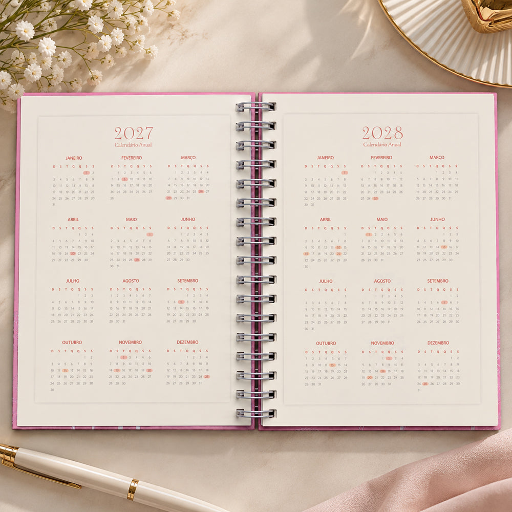 Planner Contando os Meus Dias | Capa Dálias