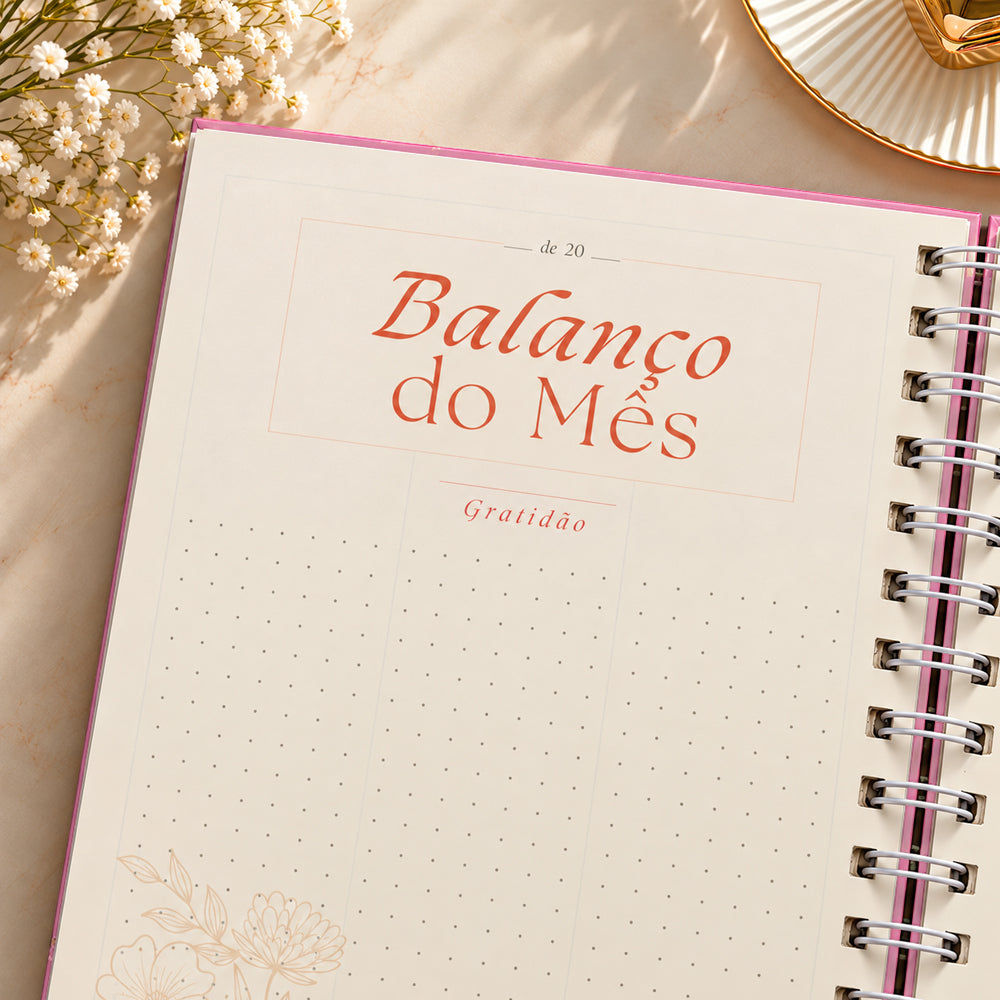 Planner Contando os Meus Dias | Capa Dálias